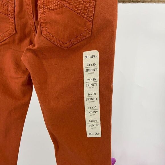 $100 Miss Me Autumn Orange skinny Jeans - Picture 11 of 12